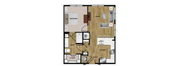 A2 Floor Plan at Brixton South Shore, Austin, TX, 78741
