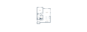 A floor plan of a house with labeled rooms.