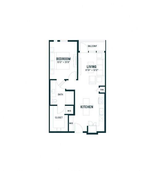 bedroom floor plan | apartments for rent in brookhaven ga | the mille brook