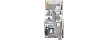a floor plan of a 1 bedroom apartment