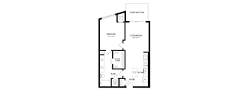 A black and white image of a floor plan for a home.