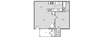 one bedroom one bathroom floor plan pearland apartment community