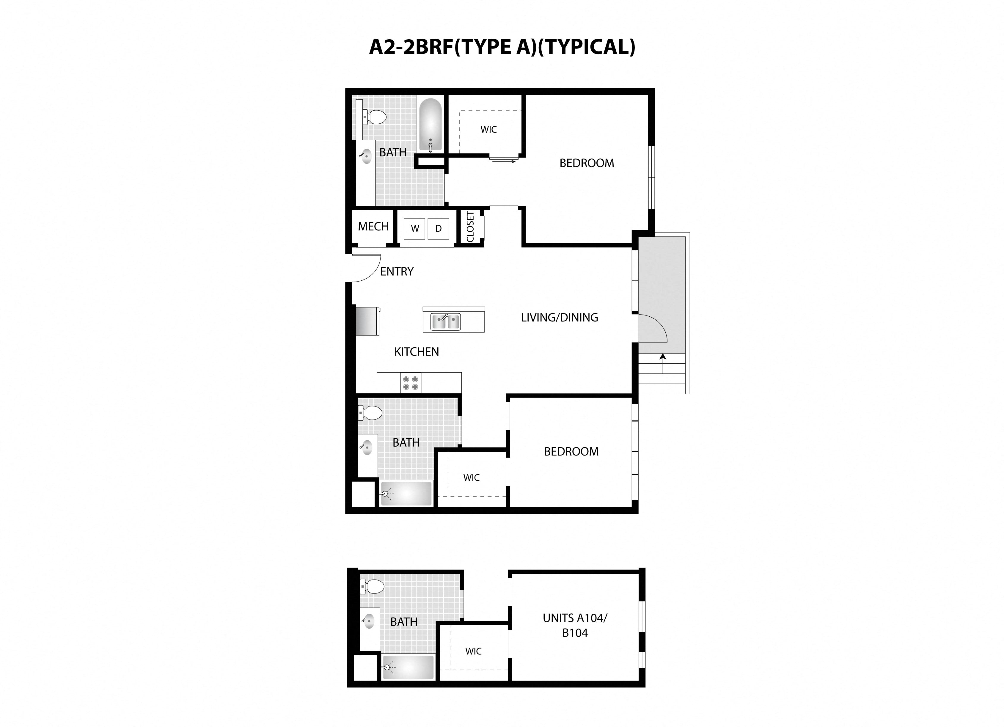 a floor plan of a bedroom apartment