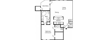 a floor plan of a bedroom apartment