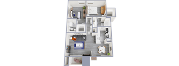 a floor plan of a 3 bedroom apartment