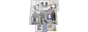 a floor plan of a 1 bedroom apartment