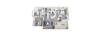 bedroom floor plan an in 3d