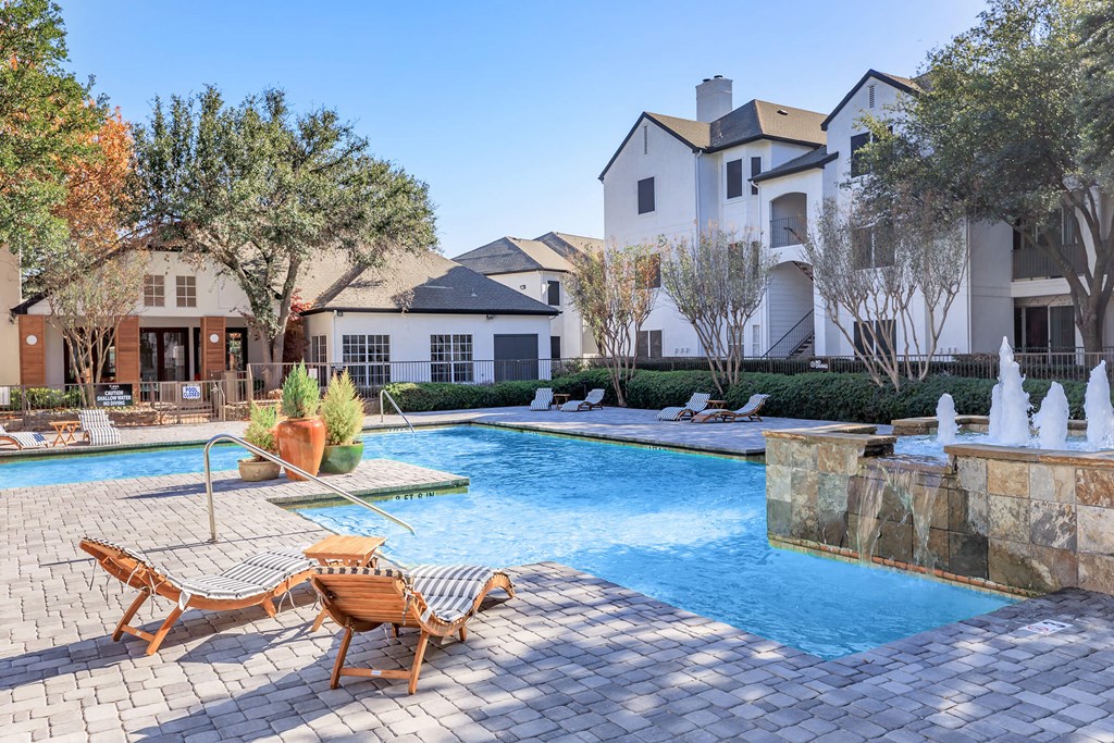 take a dip in the resort style pool at villas at houston levee west apartments