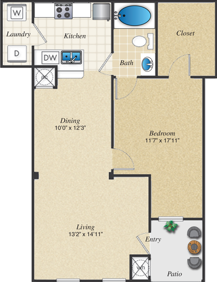 A2L Floor Plan  | Parmer Place in Austin