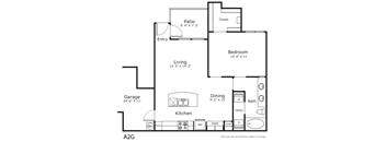 a floor plan of a bedroom apartment