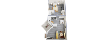 a floor plan of a two bedroom apartment