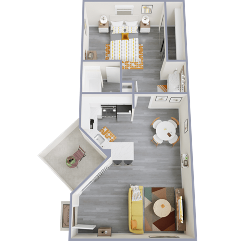 a floor plan of a two bedroom apartment