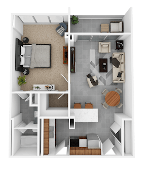 a floor plan of a 1 bedroom apartment at the historic electric building in fort worth, tx