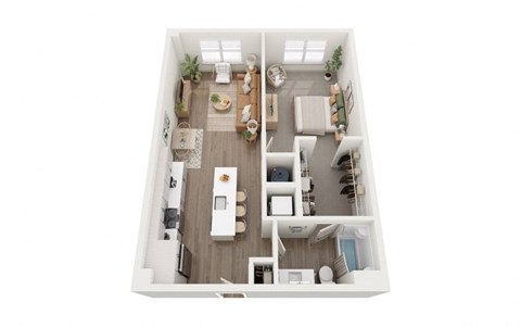 a1 floor plan  1 bedroom with 1 bathroom