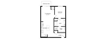 A black and white image of a floor plan for a home.