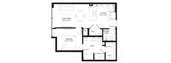 A black and white image of a floor plan for a house.
