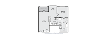 A black and white image of a floor plan for a house.