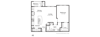 a floor plan of a bedroom apartment