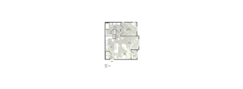A floor plan of a house with labeled rooms such as "Kitchen" and "Bathroom".