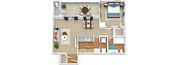 a floor plan of a 3 bedroom apartment