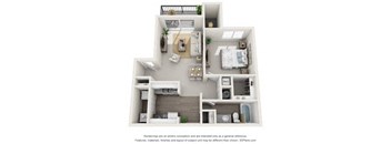 a 2 bedroom192 sq ft floor plan