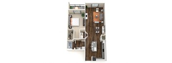 A4 Floorplan - one bed one bath