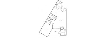 a black and white floor plan of a house