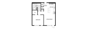 a floor plan of a home with an open floor plan with bedrooms and a kitchen