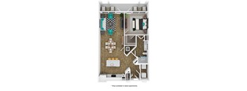 a 1 bedroom floor plan  nutmeg apartments  670 sq ft