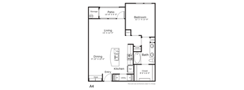 a floor plan of a bedroom apartment
