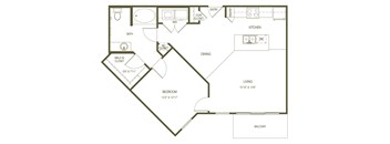 A black and white image of a floor plan for a home.
