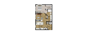 A5 Floor Plan at Brixton South Shore, Austin, TX, 78741