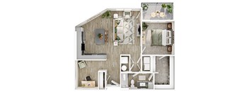 a1 floor plan  1 bedroom with 1 bath  129