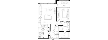 A floor plan of a house with labeled rooms such as RELAX, DREAM, and COOK.