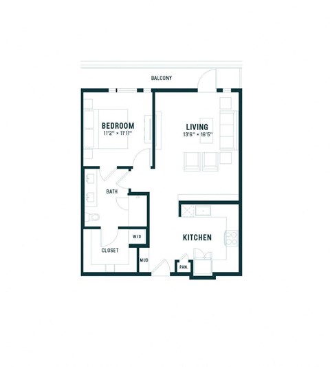 bedroom floor plan | apartments for rent in brookhaven ga | the mille brook