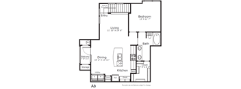 a floor plan of a bedroom apartment