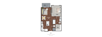 A 36 square foot apartment with one bath.