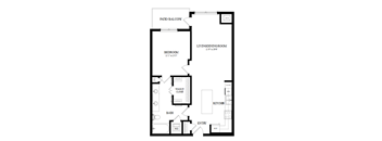 A black and white image of a floor plan for a home.