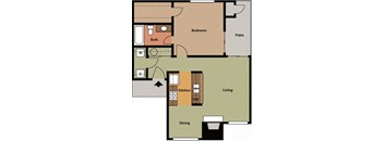 thin line drawing of a house with bedrooms and a living room