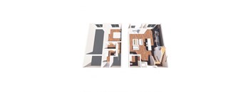 floor plans of the living room and dining room of a house