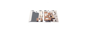 floor plan of the living room and kitchen