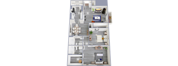 2 bedroom 2 bathroom apartment