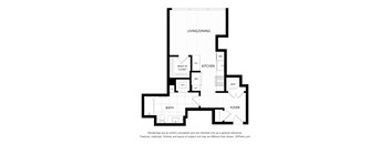 a floor plan of a unit with a bedroom and a living room