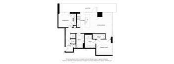 a floor plan of a house with a bedroom and a living room
