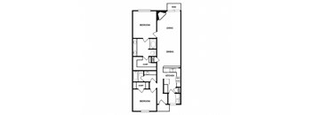 a floor plan of a house with a bedroom and a living room