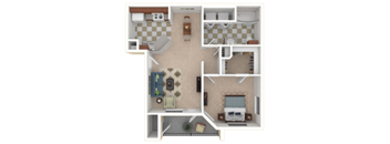 the springs 1 bedroom floor plan  fountain grove apartments  670 sq ft
