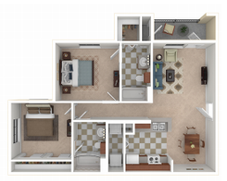 the springs 1 bedroom floor plan  warmblood residences  670 sq ft