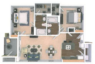 2 bedroom floor plan  the residences at