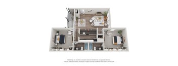 a 3 bedroom floor plan is shown in this illustration