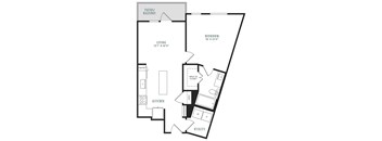 A black and white image of a house floor plan.